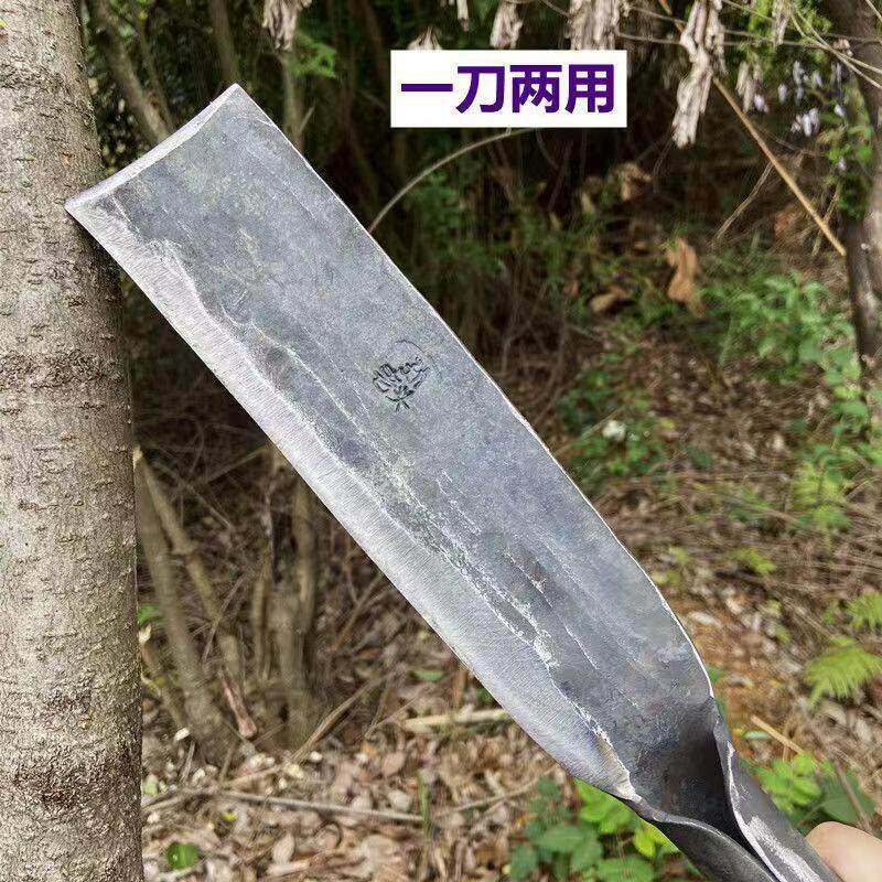 砍柴砍树竹子伐木挖笋刨土洞户外纯手工锻打钻山铲铁铲护林弹簧钢