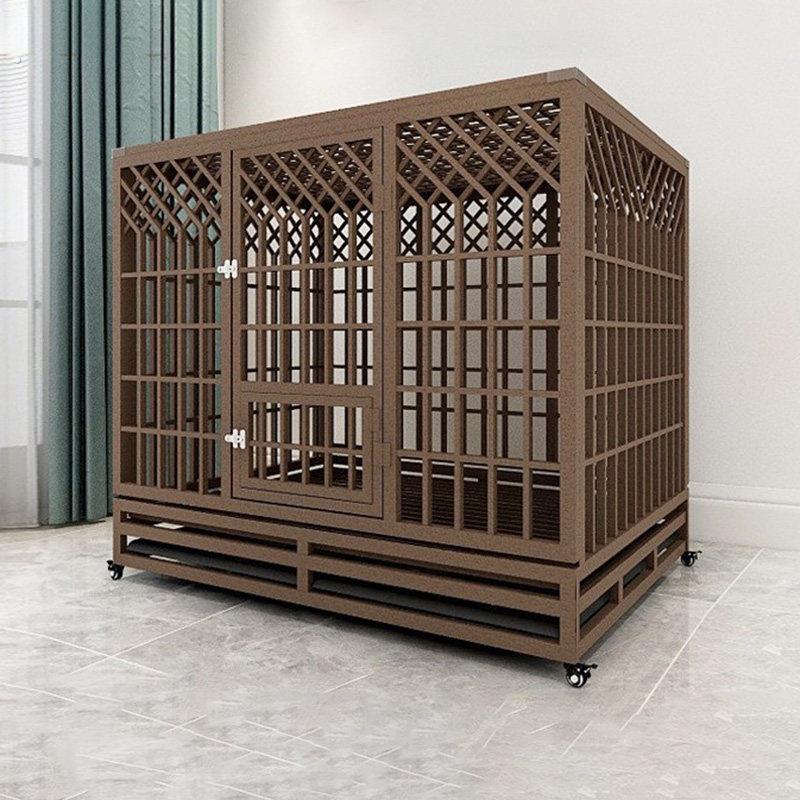 艾道格狗笼子中大型犬拉布拉多折叠加粗方管室内外宠物别墅带厕所