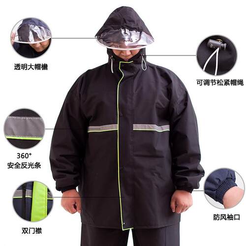 雨衣雨裤特大码加肥加大套装骑行男女分体全身防暴雨雨披300斤