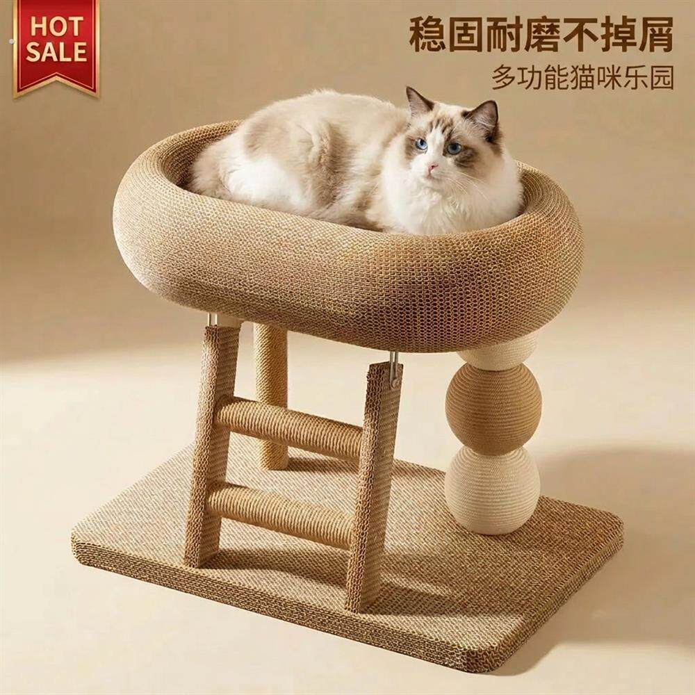 猫窝一体剑麻矮脚通用猫架子不占地四季凉席猫爬架大猫专用特大号