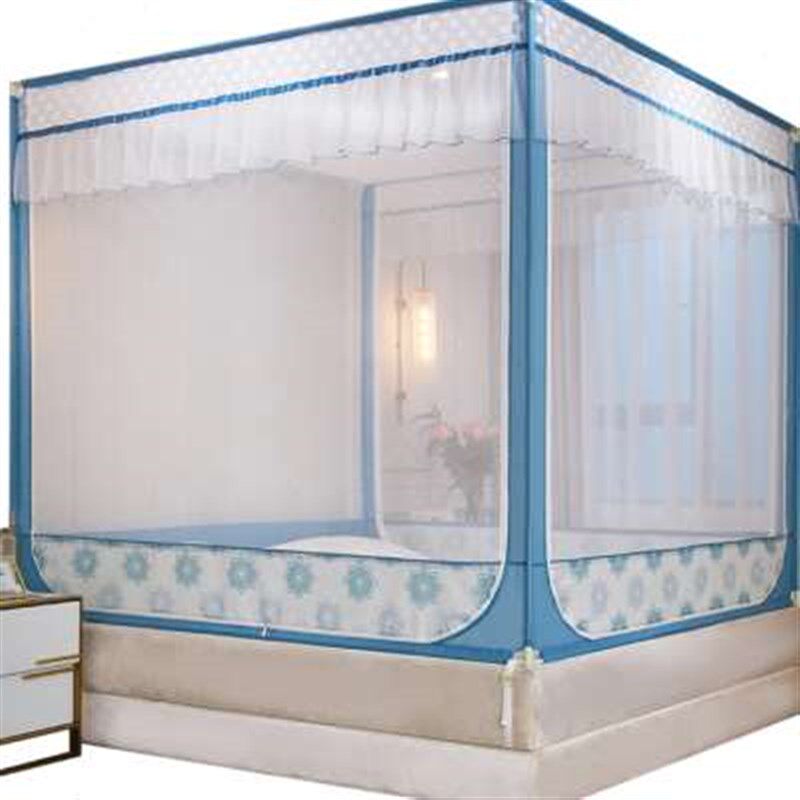 儿童防摔蚊帐家用三开门加密加厚免安装拉链蒙古包夏天2023年新款