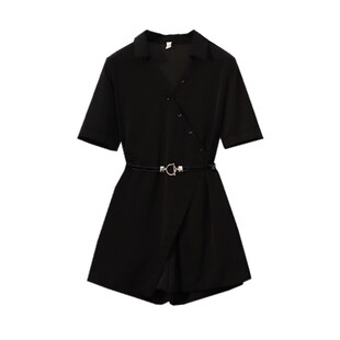 2024年新款 夏装 胖妹妹显瘦套装 时髦西装 两件套 大码 连衣裙短裤 女装