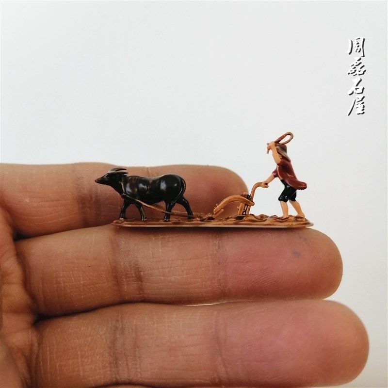 复古精品农夫犁地微景造景装饰奇石盆景假山枯山水鱼缸树脂小摆件,家居饰品,装饰摆件,淘宝优惠券,粉丝福利购,淘宝优惠卷