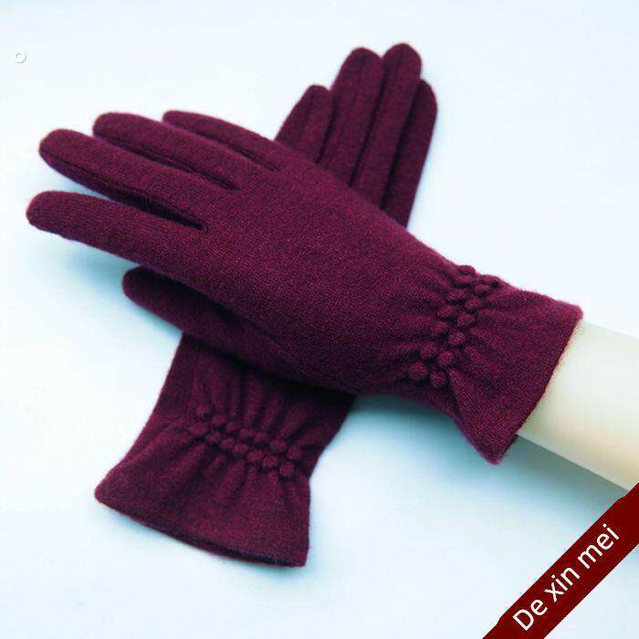 手套女冬季韩版触屏羊毛羊绒防寒保暖开车骑行薄款秋冬季女士手套
