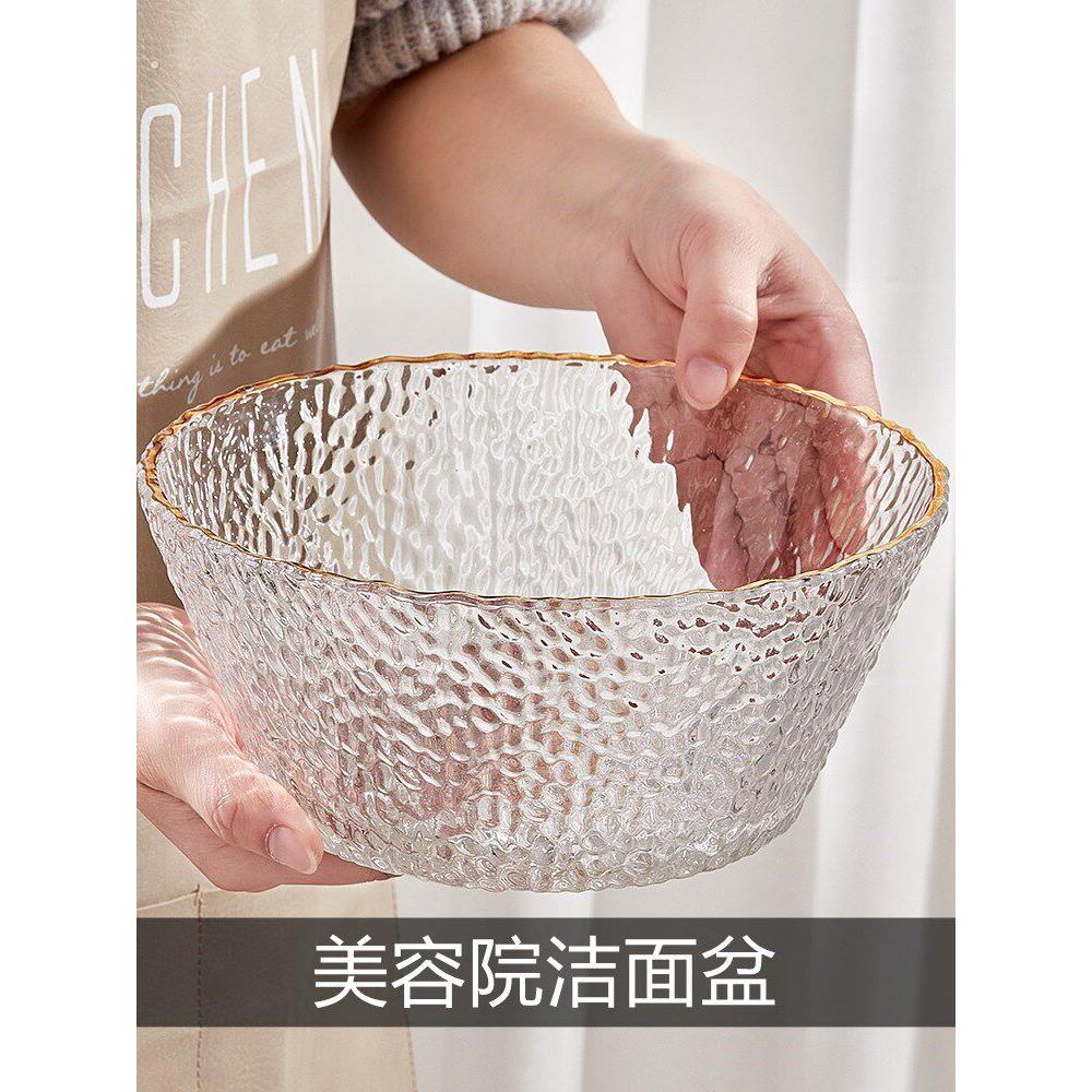 洗脸盆美容院专用玻璃宝宝周岁净手礼盆婴儿仪式小盆家用202新款