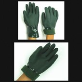 耐用型一体绒防寒水产渔业养殖橡胶手套防水冷库保暖加厚加绒耐油