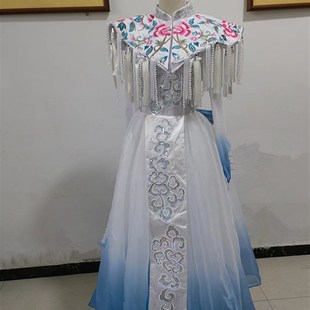 中国舞蹈荷花奖云上女士羌族舞台表演演出服装成人少数民族大摆裙