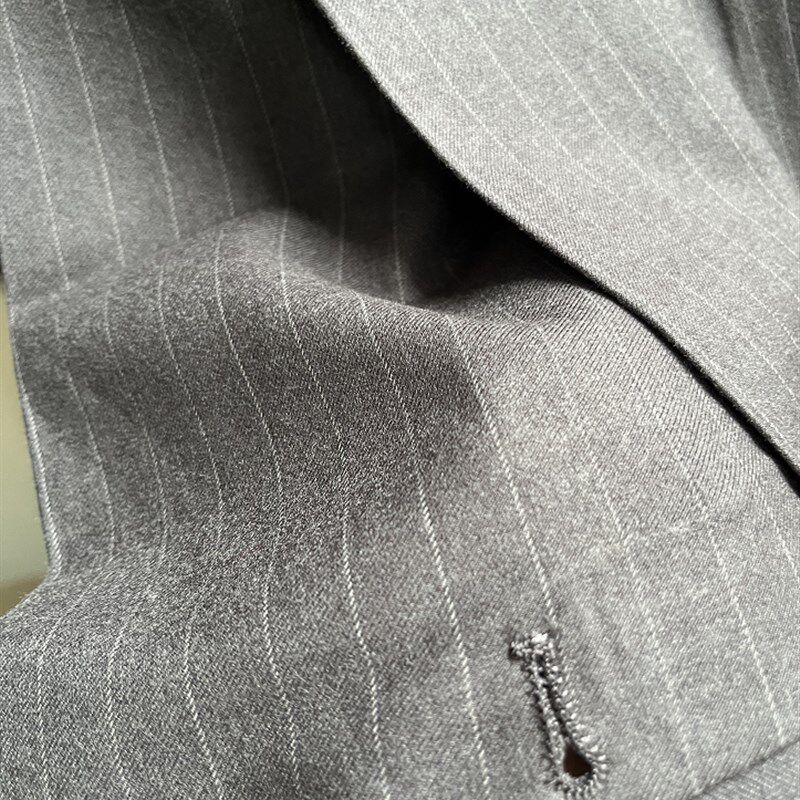 深澜职业装2023一汽奥迪男女西裤4S店销售男西装套装浅灰色工裤