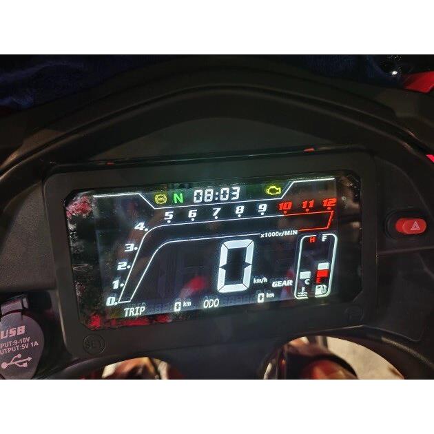 蛟龙摩托车仪表火牙400液晶仪表里程齿蛟龙电车码表ABS速度传感器