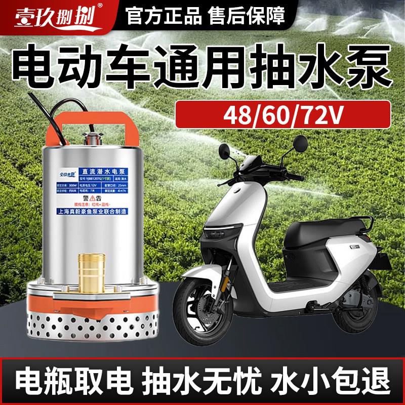 无刷直流潜水泵48v60v72v电动车电瓶车专用抽水泵浇菜农用灌溉机