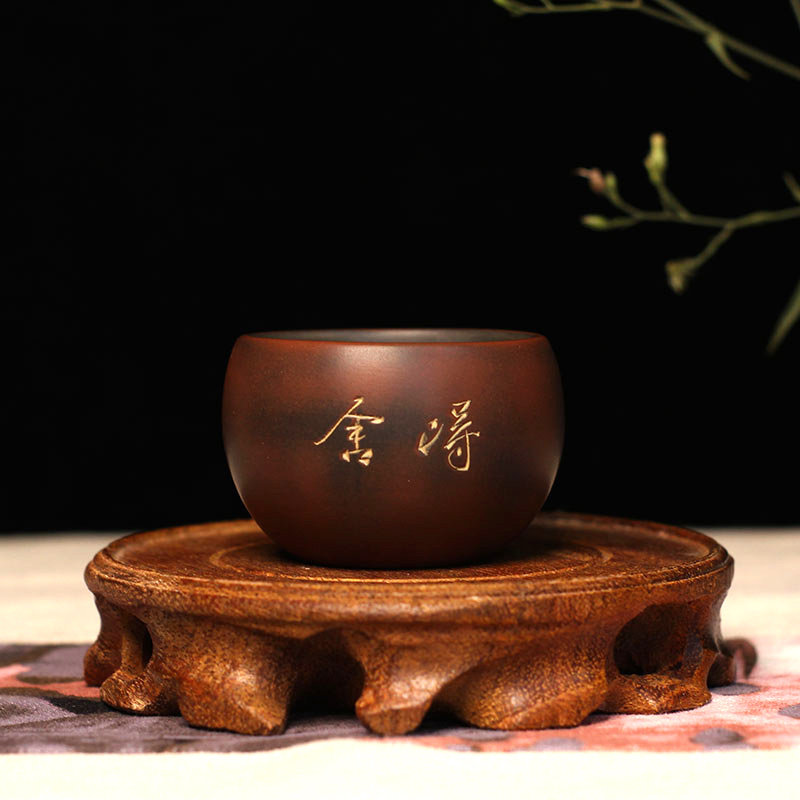 紫砂单个中式家用仿古茶杯功夫茶复古风主人品茗杯广西坭兴陶茶具,餐饮具,茶杯,淘宝优惠券,粉丝福利购,淘宝优惠卷