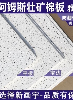 阿姆斯壮矿棉板雅韵RH99防潮600*600平板1734M满天星吊顶吸音材料