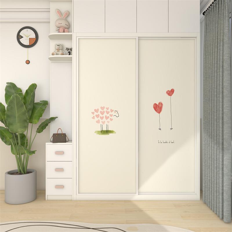 衣柜门自粘贴纸玻璃门推拉门卧室改造旧家具翻新贴膜防水特厚贴膜
