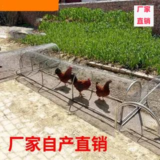 折叠式鸡笼子跑道隧道家用室外大号型塑料加厚养走地鸡围栏网专用