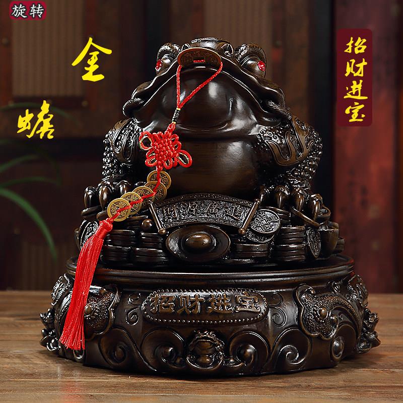 大号金蟾招财摆件家居旺财金蝉办公室收银台店铺开业礼品三足蟾蜍