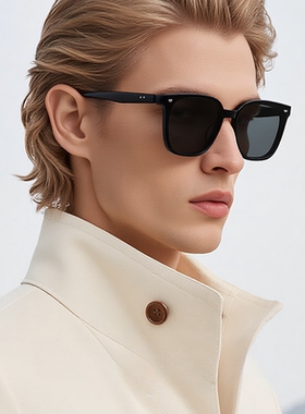 纯钛方形防紫外线防蓝光太阳镜