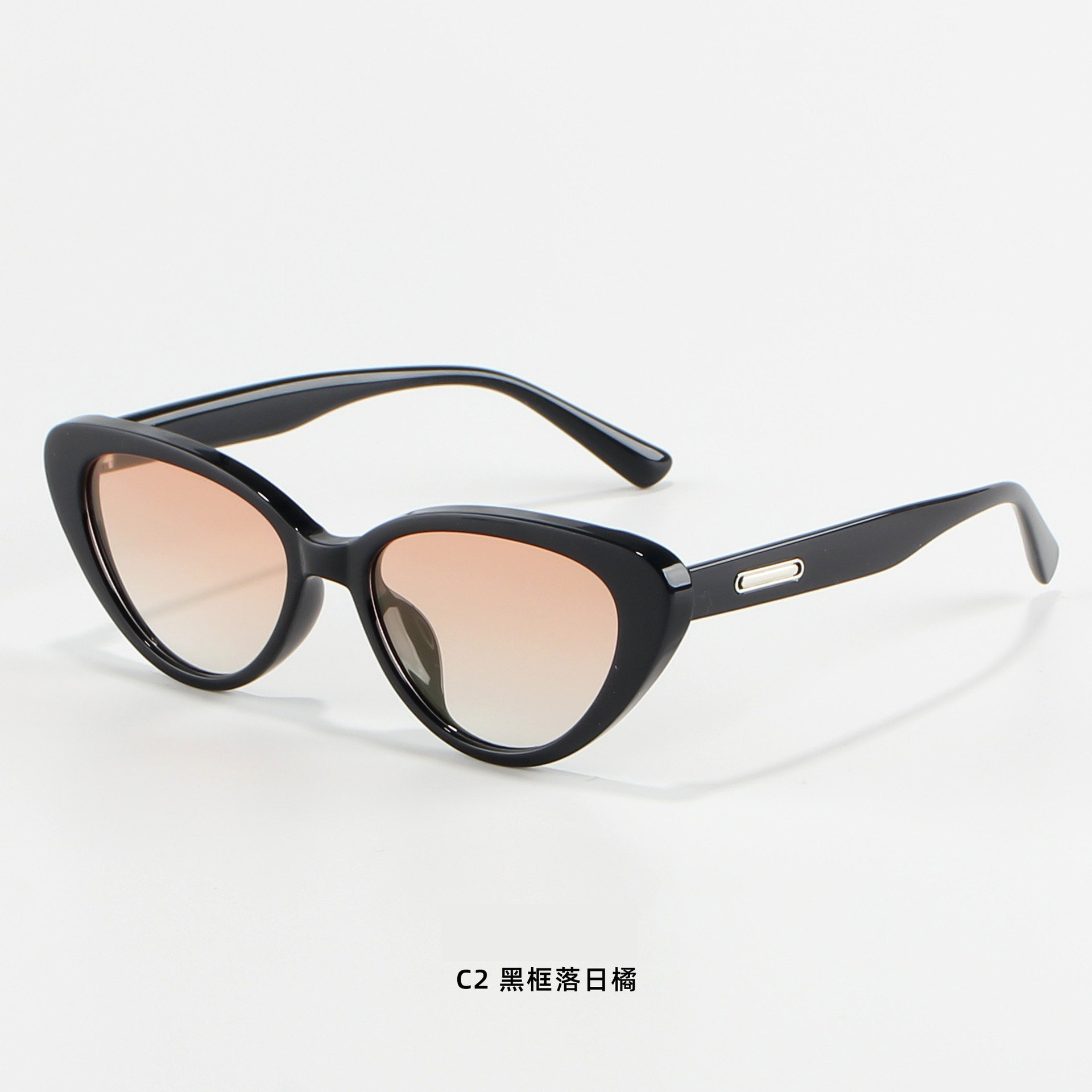 潮流猫眼墨镜女黑色偏光太阳眼镜复古风高级感素颜神器,ZIPPO/瑞士军刀/眼镜,太阳眼镜,淘宝优惠券,粉丝福利购,淘宝优惠卷