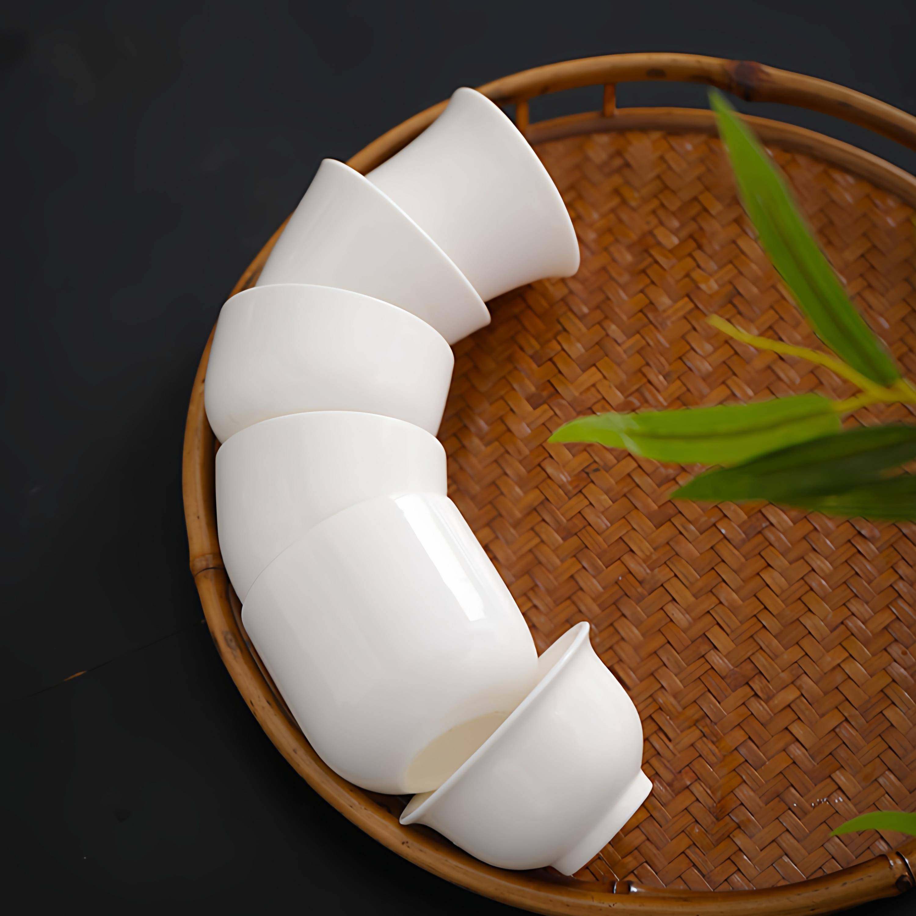 羊脂玉瓷功夫茶杯喝茶杯子品茗杯陶瓷茶杯子茶水杯个人纯白品茗杯,餐饮具,茶杯,淘宝优惠券,粉丝福利购,淘宝优惠卷