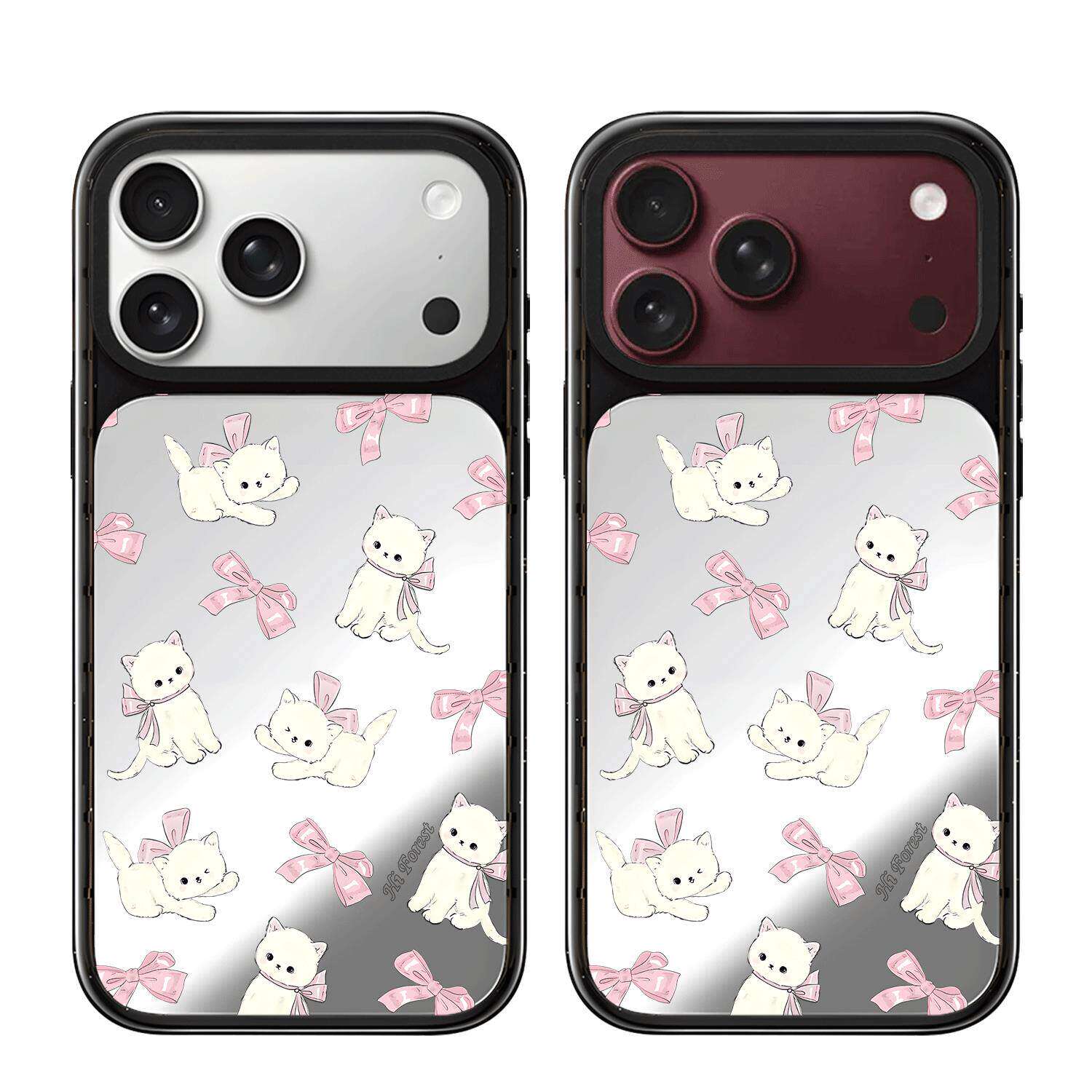 CATYSE蝴蝶结小猫咪兔子秒变适用iPhone苹果18promax/17pro手机壳16/15/14plus磁吸13/12华强北c家代购