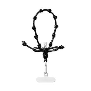 CASE黑色蝴蝶结手机腕带手机绳结链钥匙圈扣手机配件挂饰时尚百搭