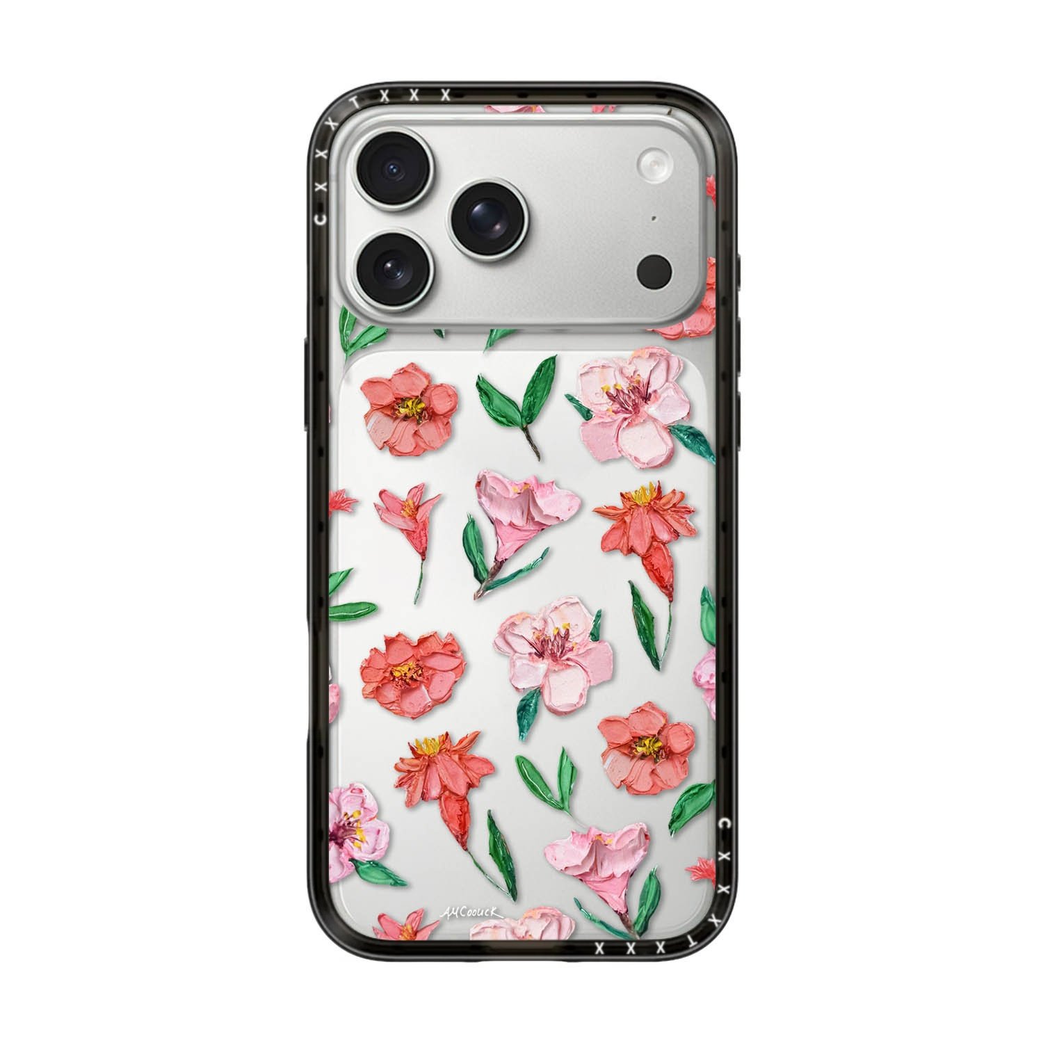 新壳体涂鸦绣球花适用苹果17Promax适用于iPhone16Promax15pro14P文艺艺术小众水果保护套13/12防摔手机壳