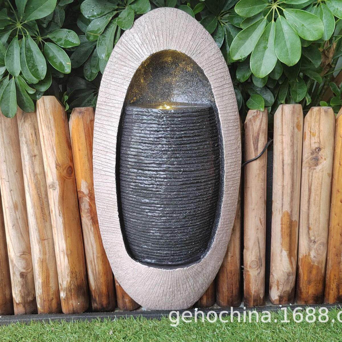 可挂墙壁的壁挂式流水家庭室内送礼流水生财园林意境喷泉挂饰-3