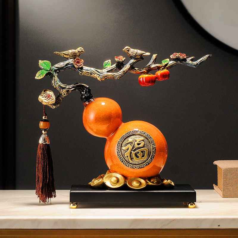 招财福鹿葫芦摆件轻奢高档客厅玄关电视柜酒柜工艺品乔迁新居礼品,家居饰品,装饰摆件,淘宝优惠券,粉丝福利购,淘宝优惠卷