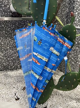 日单贵牌kladskap 蓝色火车儿童雨伞,小学生加大号幼儿园防夹手伞