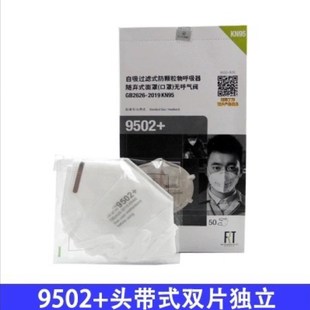 9001 KN90防尘口罩防颗粒物防工业粉尘口罩耳带折叠式9002口罩