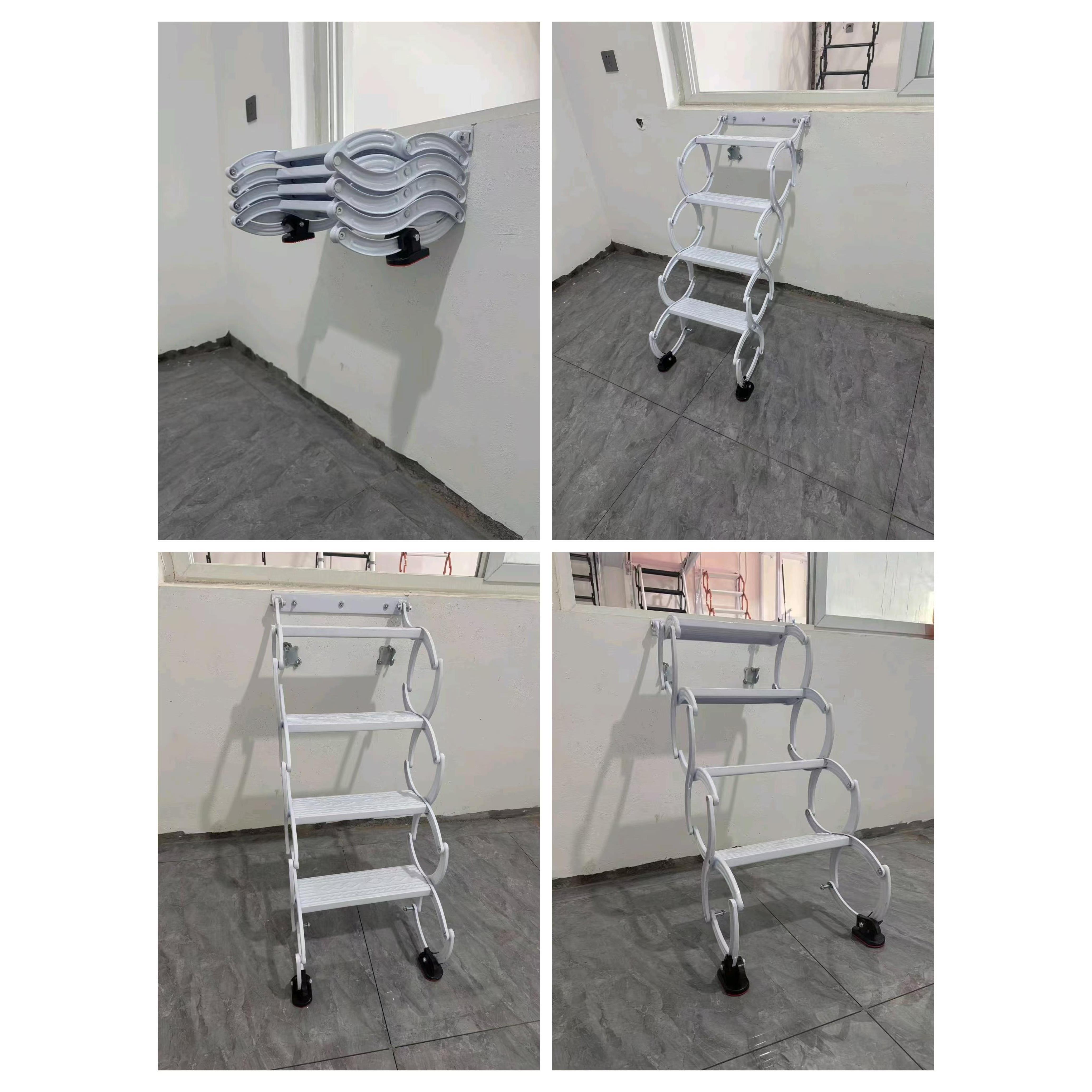 阳台楼梯可折叠伸缩楼梯阁楼室外别墅覆式住宅室内消防楼梯流行楼