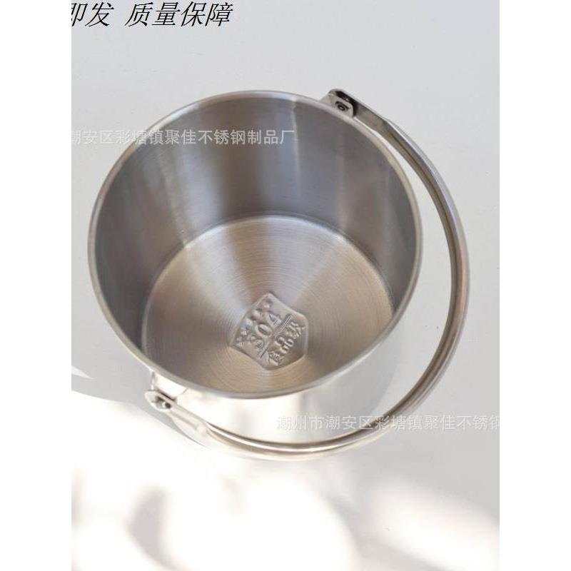 304不锈钢手提式带盖大容量口杯当冰粒桶煲汤带饭早餐煮糖水便捷