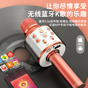 话筒音响一体麦克风无线蓝牙ktv户外手持扩音全能唱歌K歌家用763Y