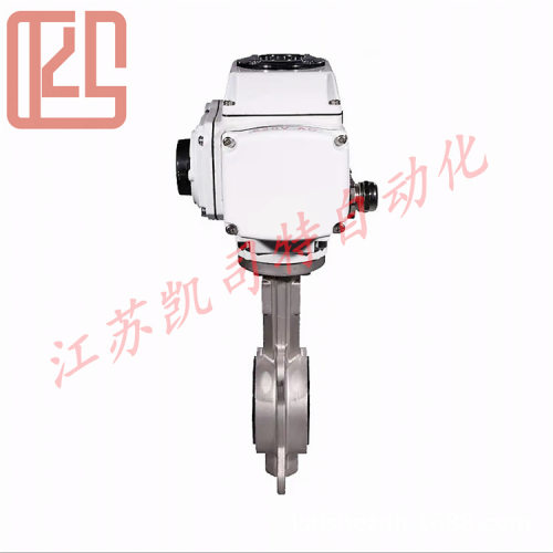 凯司特 D973W-16P DN200不锈钢电动硬密封对夹蝶阀 耐温耐磨