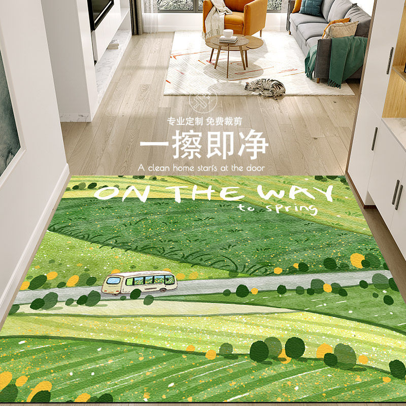 皮革入户门地垫可裁剪高级感进门口玄关门垫防滑脚垫厨房卧室地毯,居家布艺,入户地垫,淘宝优惠券,粉丝福利购,淘宝优惠卷