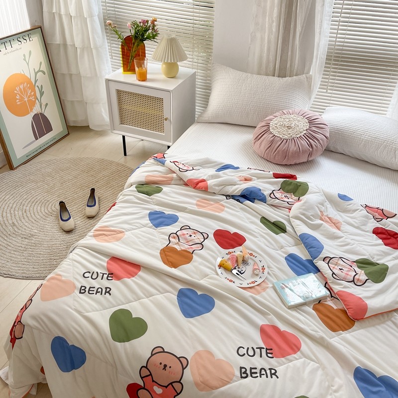 柔软贴身牛奶丝空调被可机洗透气夏被夏天薄被子单双人可爱夏凉被,床上用品,化纤被,淘宝优惠券,粉丝福利购,淘宝优惠卷