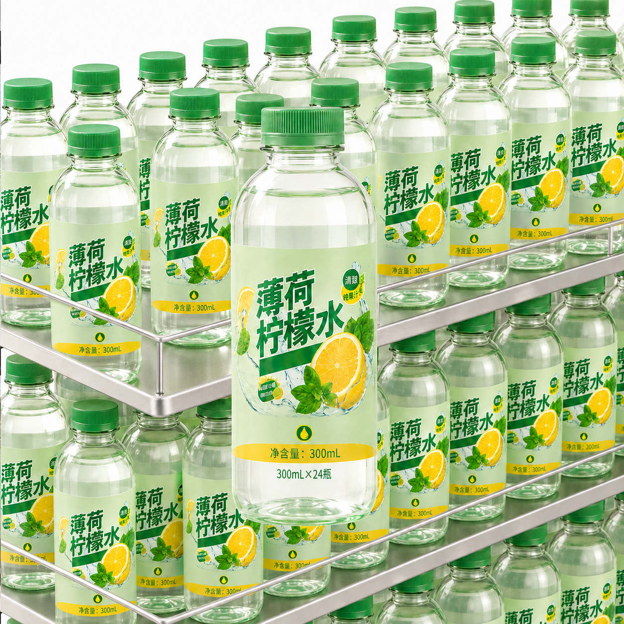 果香清凉薄荷柠檬水风味饮料多规格瓶装夏季畅饮网红饮品