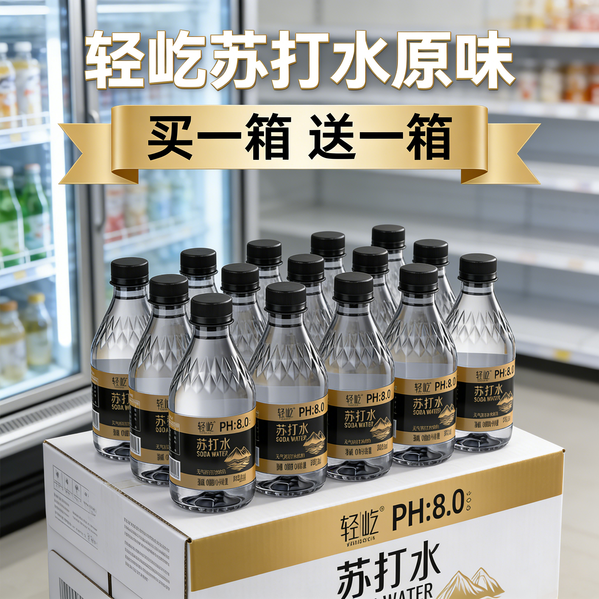 买一箱送一箱原味无添加苏打水弱碱0糖0脂孕妇可饮整箱装饮品