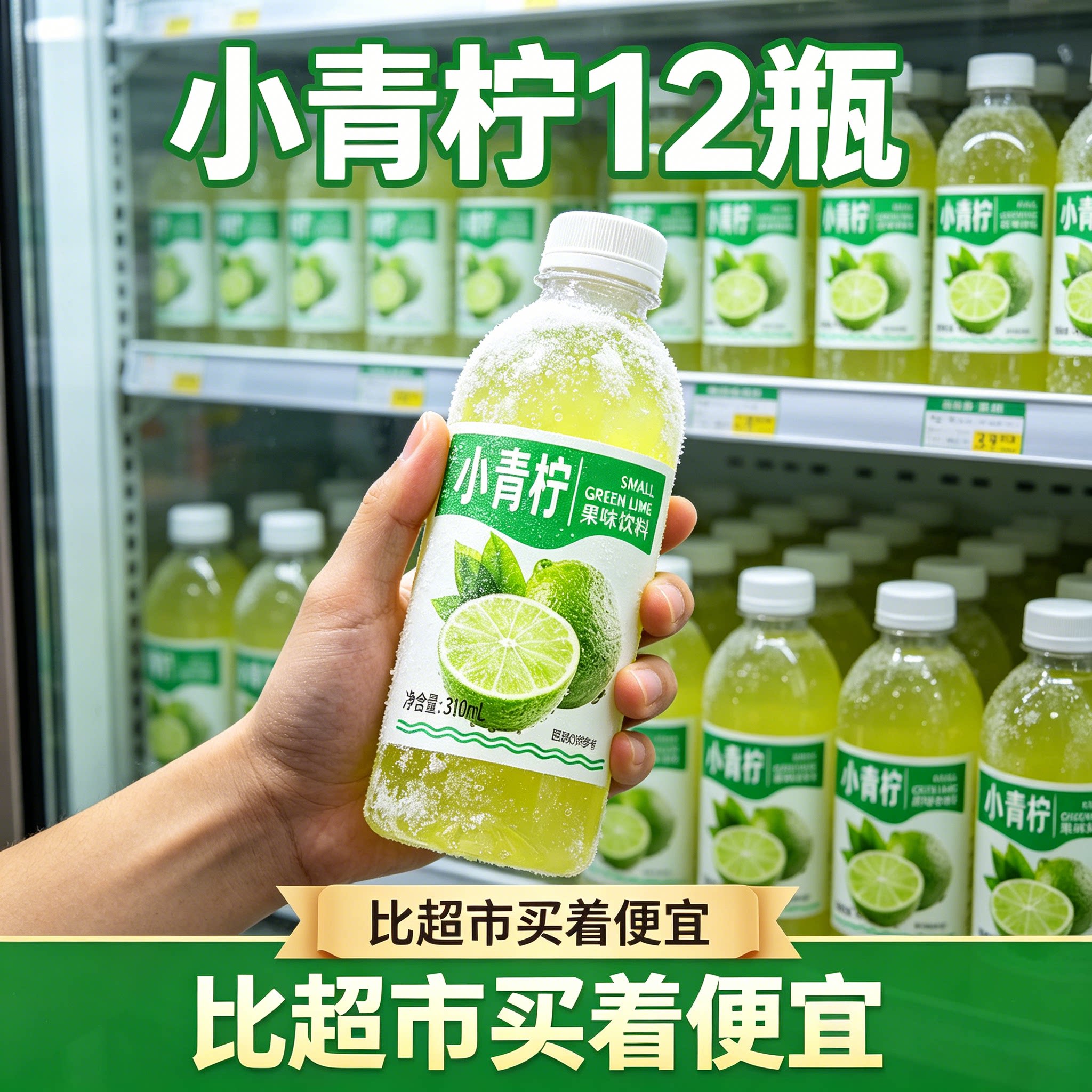 小青柠整箱特价大促青柠檬味低糖果味饮品小瓶装好喝不贵夏季新品