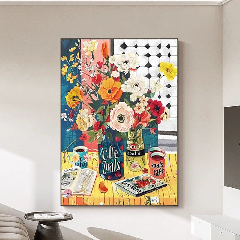 美式复古装饰画抽象马蒂斯客厅沙发背景墙落地画卧室小众艺术挂画,家居饰品,现代装饰画,淘宝优惠券,粉丝福利购,淘宝优惠卷