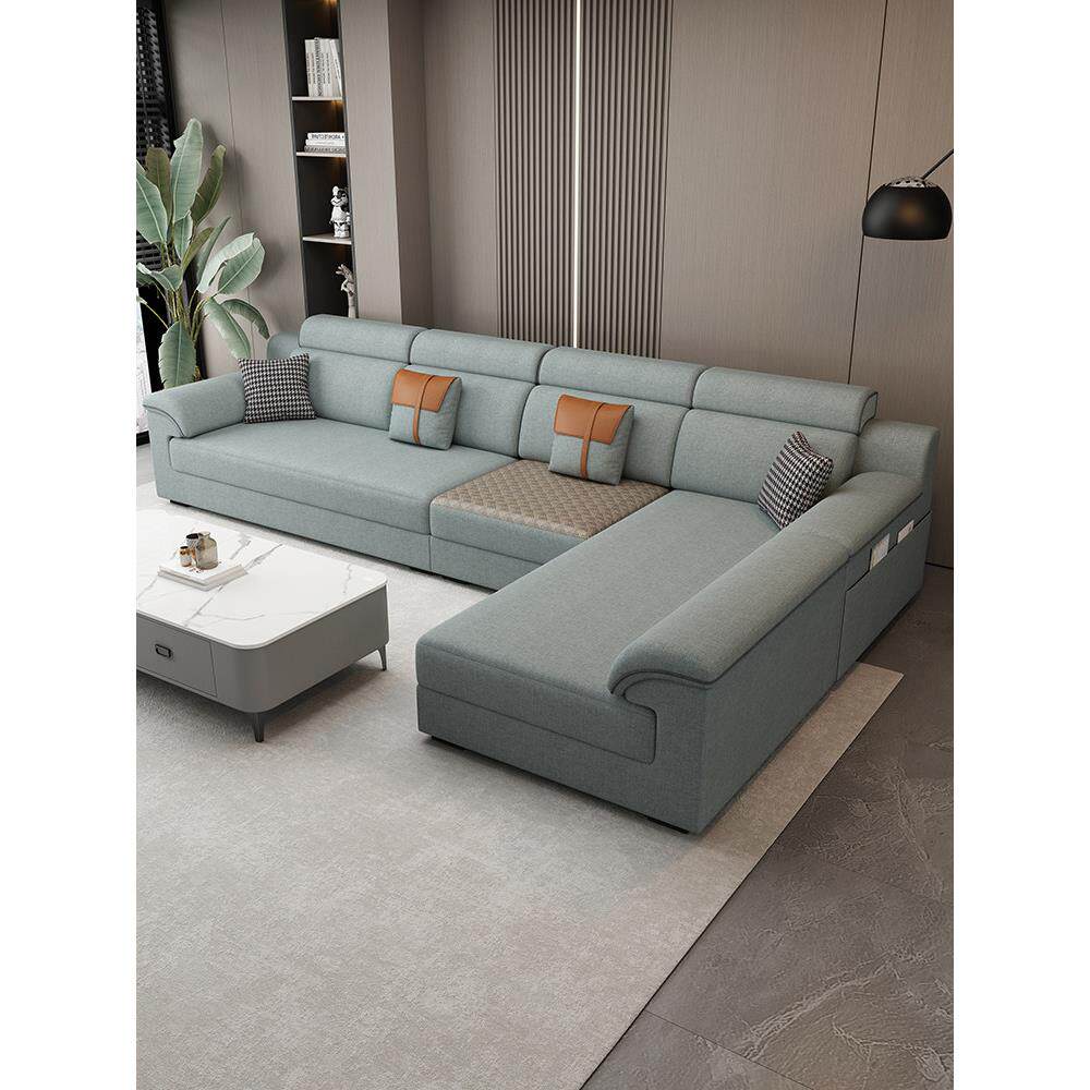 沙发客厅2025新款冬夏两用可拆可洗现代简约客厅猫爪皮革棉麻布艺