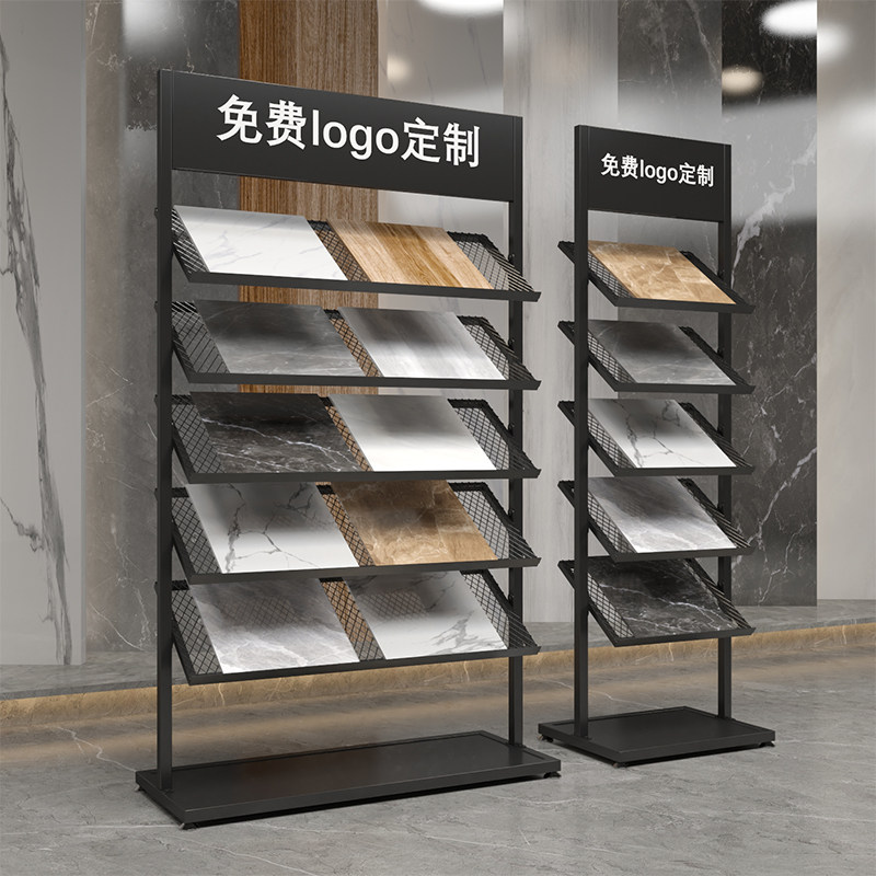 橱柜门板瓷砖展示架铝扣板色板色卡架子岩板玻璃样板架木地板展架