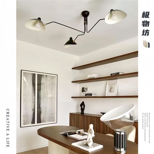 法式中古客厅吊灯SergeMouille北欧灯卧室鸭嘴灯餐厅张牙舞爪吊灯