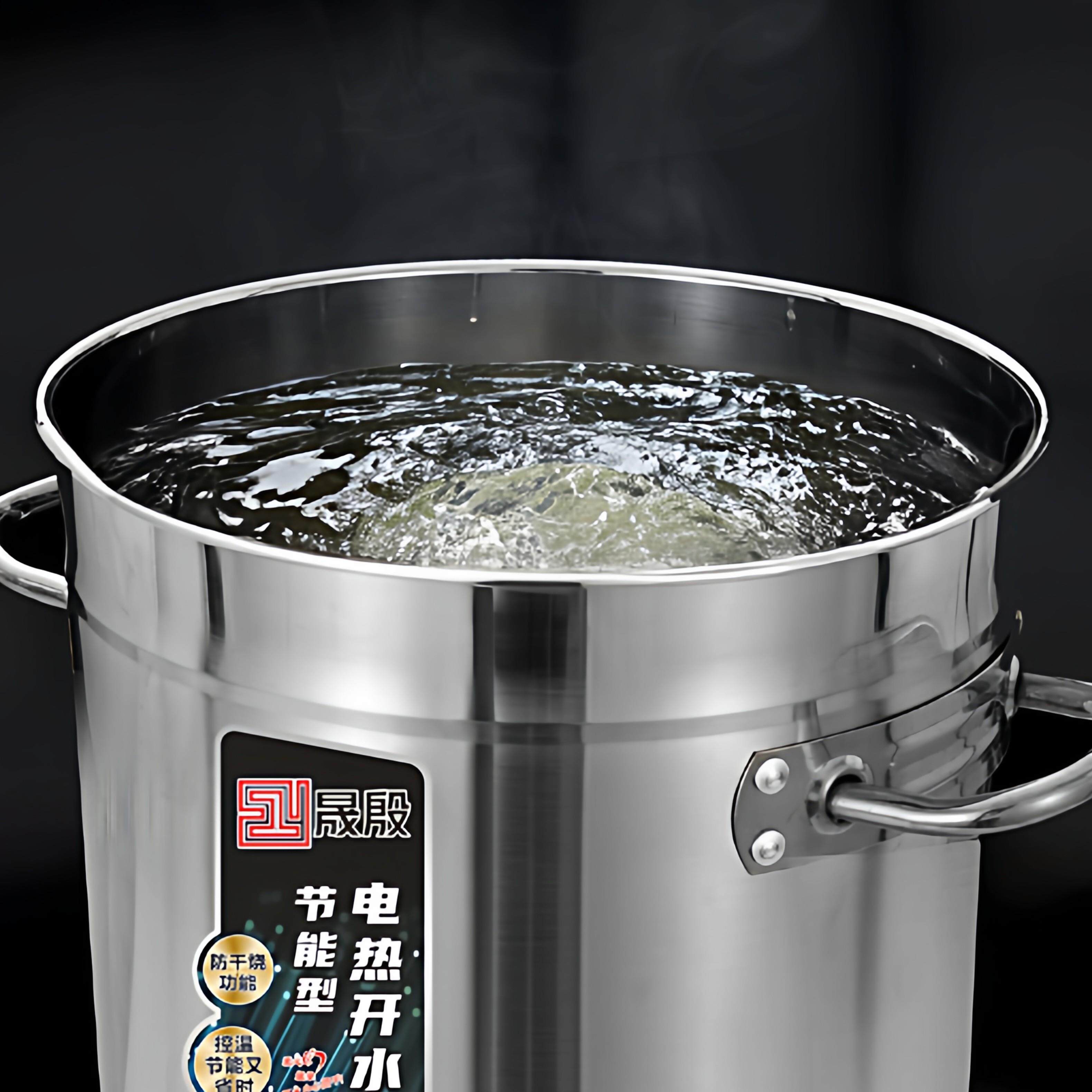商用特厚304不锈钢电热开水桶大容量烧水桶汤桶保温桶月子桶热水