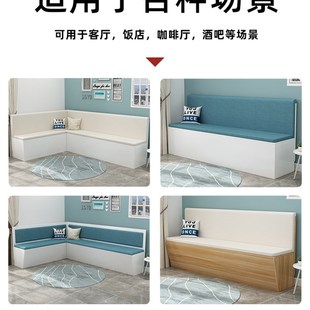 卡座沙发小户型餐厅储物凳子定制软包转角卡座餐桌家用储物沙发凳
