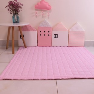儿童地毯垫婴幼儿爬行读书角幼儿园阅读区布置折叠粉色可机洗家用