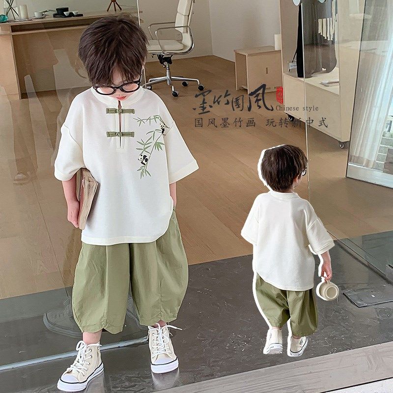 男童汉服2024夏季中国风套装新中式高端改良唐装幼儿园夏装演出服,童装/婴儿装/亲子装,汉服,淘宝优惠券,粉丝福利购,淘宝优惠卷