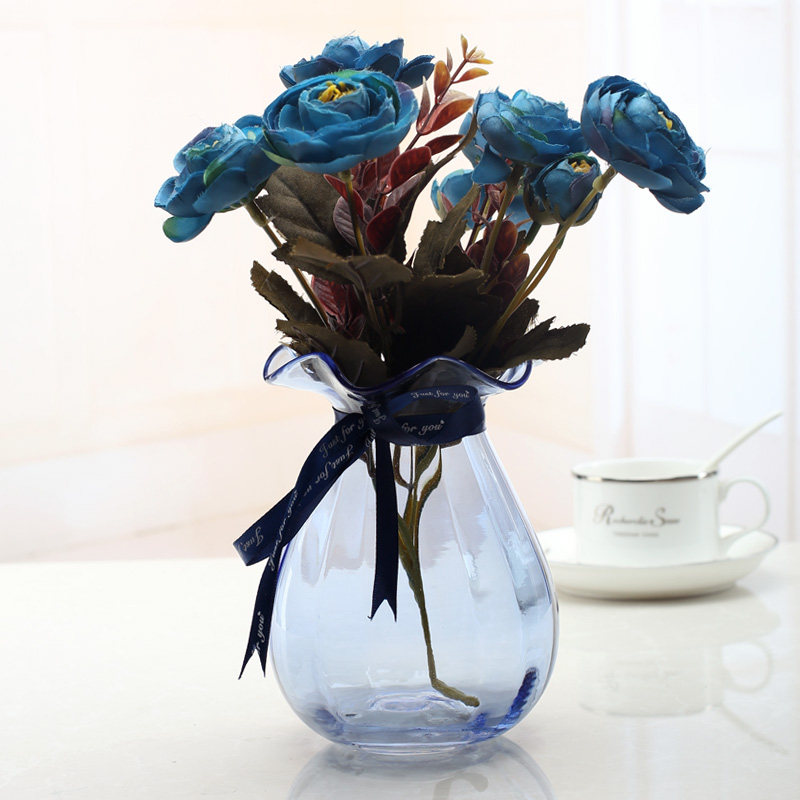 客厅北欧玻璃花瓶透明清新水培水养鲜花满天星干花小插花瓶摆件,家居饰品,花瓶,淘宝优惠券,粉丝福利购,淘宝优惠卷