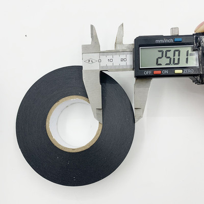 汽车线束涤纶布基胶带高粘机舱耐高温耐磨绝缘黑色布基电工胶布