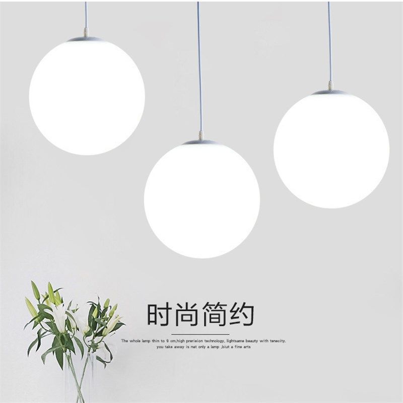 玻璃球形灯罩小吊灯茶餐厅设计吧台奶茶店铺装饰办公室白圆球灯具,家装灯饰光源,餐厅吊灯,淘宝优惠券,粉丝福利购,淘宝优惠卷