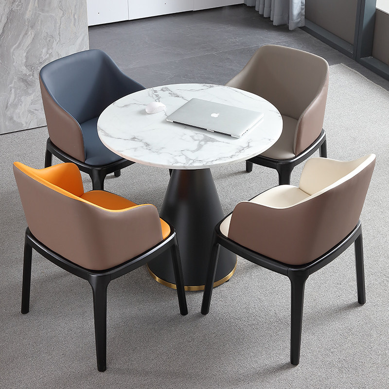 岩板洽谈桌椅组合轻奢大理石小圆桌简约售楼处会客谈判休闲接待桌,住宅家具,大理石餐桌,淘宝优惠券,粉丝福利购,淘宝优惠卷